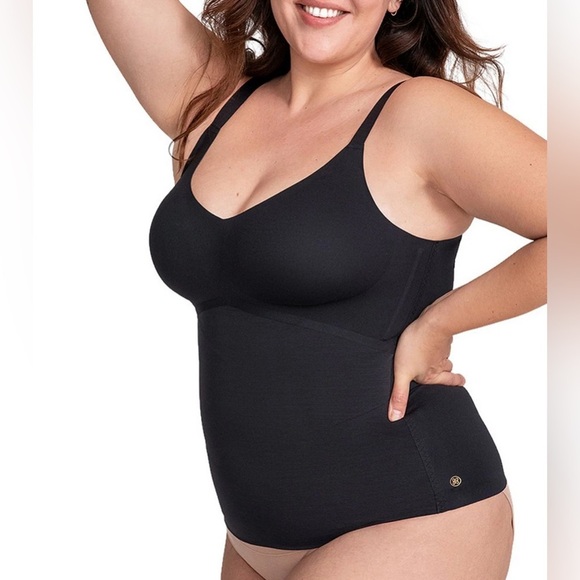 EUC Honeylove Black Shapewear Tank Lift wear Cami Top Rare Large - Picture 7 of 8